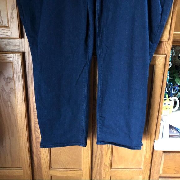 NYDJ Curves 360 Slim Straight Ankle Jeans Dark Denim Blue - 28 - Picture 5 of 14